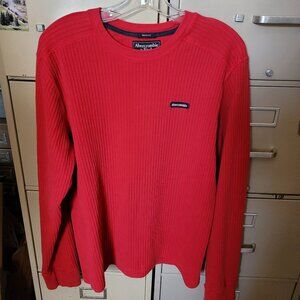 Vintage Abercrombie & Fitch Red Sweater Mens Size Large